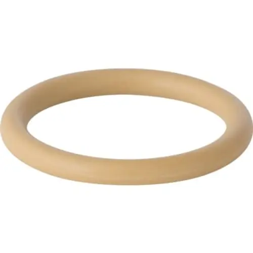 Geberit Dichtring in gelber Farbe, ringförmiges Design, geeignet für verschiedene Anwendungen. Der Ring hat eine gleichmäßige Oberfläche und schlichte Form.