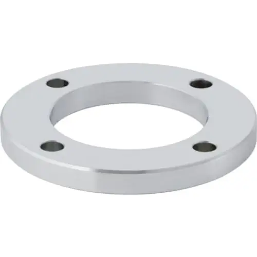 Geberit Losflansch aus Metall mit zentralem Loch und mehreren Montageschrauben. Eignet sich für Rohrverbindungen in verschiedenen Installationen.