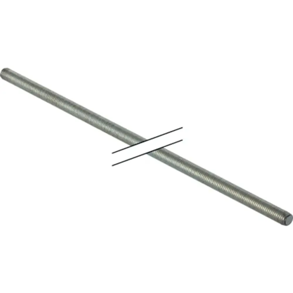 Gewindestange von Geberit, länglicher Metallstab mit durchgehendem Gewinde, ideal für Befestigungen und Konstruktionen.