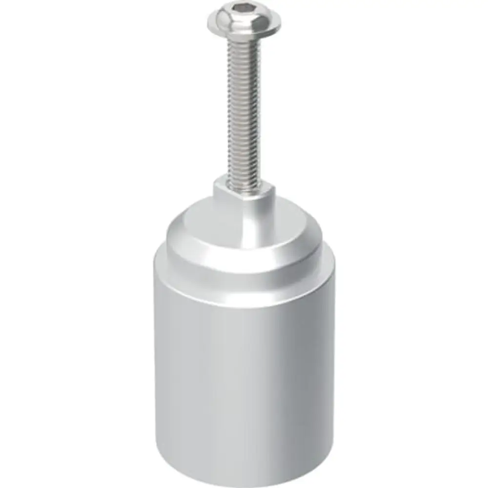 Spindelverlängerung aus Metall mit Schraube, verwendet in Verbindung mit Kugelhähnen. Geberit Produkt, optimiert für wasserführende Systeme.