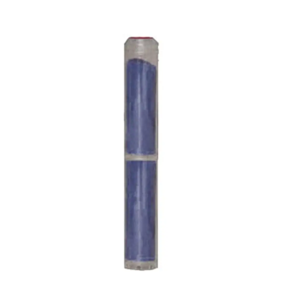 Ersatzkartusche von Flamco, zylindrische Form, transparent mit dunkelblauer Füllung, ohne erkennbare Maße oder spezifische Markierungen.