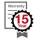 Flamco Produkt mit 15 Jahren Garantie, dargestellt durch ein Dokument mit dem Wort „Warranty“ und einem roten Siegel, das „15 Year“ anzeigt.