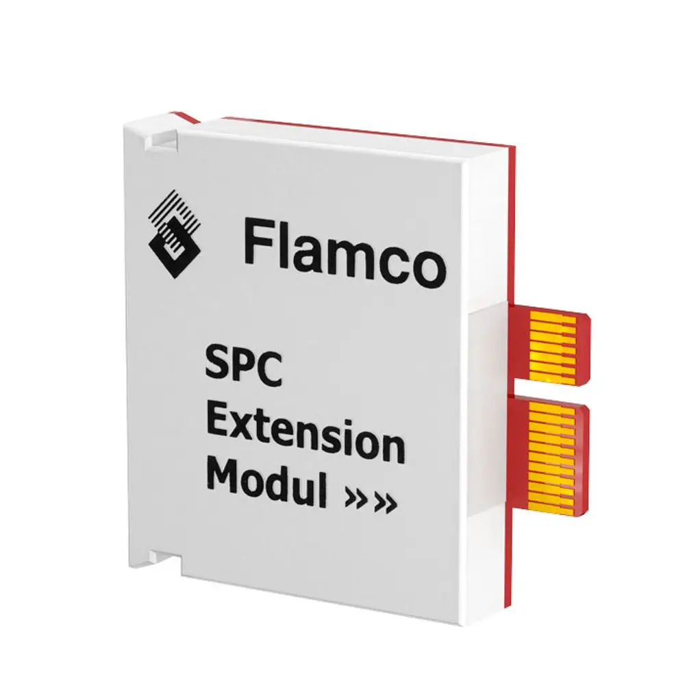 Flamco SPC Erweiterungsmodul in weißer Ausführung mit Anschlussklemmen für Signalausgabe. Geeignet zur Erweiterung von Steuerungssystemen.