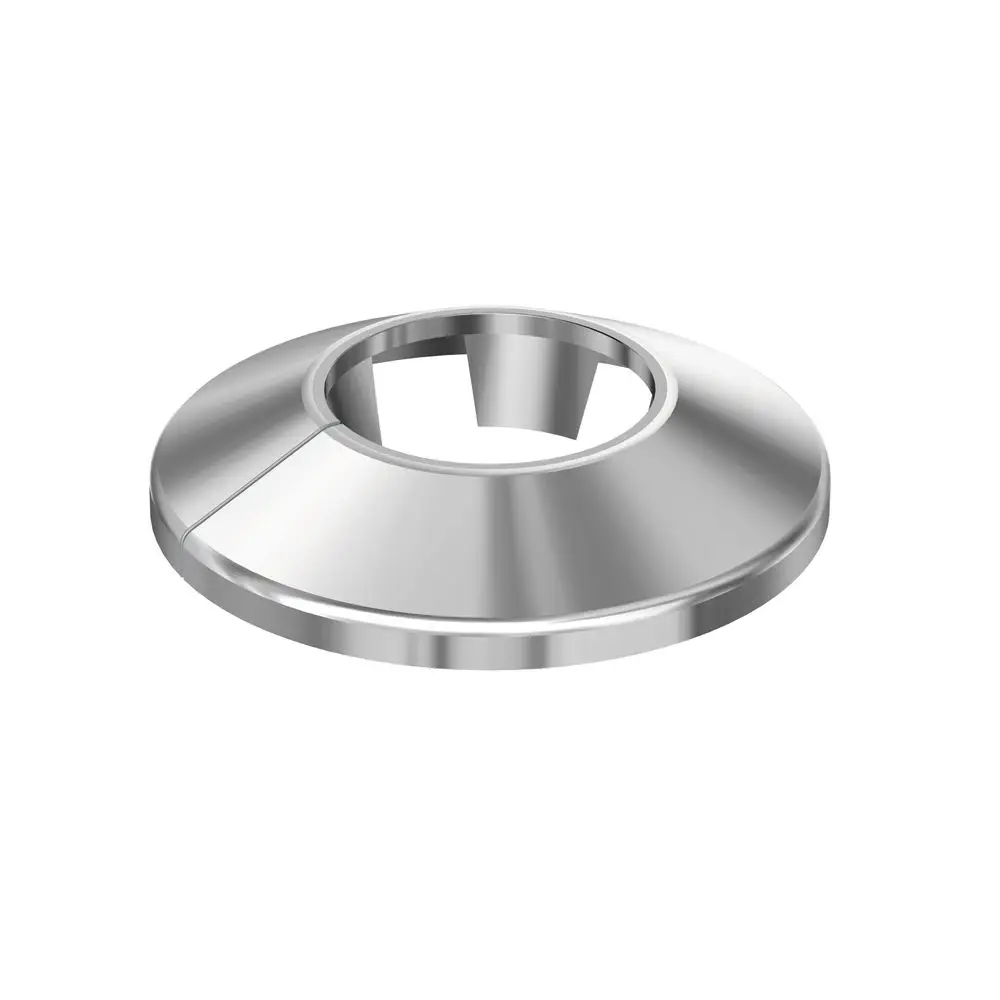 Rosette von Flamco, aus metallischem Material, mit flacher, rundlicher Form und zentralem Loch zur Befestigung, in einfachem Design gehalten.