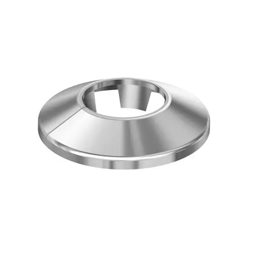 Rosette von Flamco, aus metallischem Material, mit flacher, rundlicher Form und zentralem Loch zur Befestigung, in einfachem Design gehalten.
