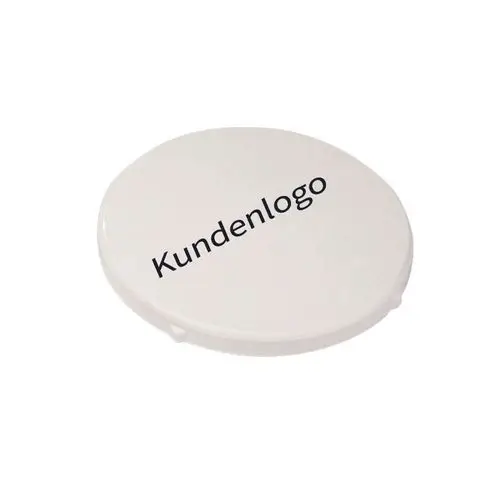Weißer Clip für den Th-Kopf mit Platz für individuellen Druck, geeignet für TC-Serie. Er wird von der Marke Flamco hergestellt.