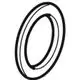 Dichtung in ovaler Form mit klarer Linie, geeignet für Anwendungen mit Geberit Produkten, erkennbar durch die einfache geometrische Gestaltung.