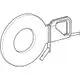Geberit KSS-315 Schweißspiegel in schematischer Darstellung, bestehend aus einem runden Spiegel mit einem befestigten Halterungselement.