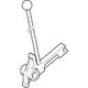 Schweißspiegelarm aus Metall, konzipiert für Schweißmaschinen, mit einer langen Hebelstange und einem kugelförmigen Griff, passend für Geberit Produkte.