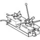 Schweißmaschine von Geberit, mit mehreren Einstellmaßnahmen und Hebeln zur präzisen Bedienung, dargestellt in technischer Zeichnung.