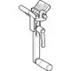 Anfasgerät von Geberit mit Handkurbel, Ablage für Material, und feststellbarem Mechanismus zur präzisen Bearbeitung von Kanten.