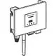 Geberit Gateway mit Antenne, verschiedenen Anschlussmöglichkeiten und Steuerungselementen auf der Vorderseite, montierbar in technischen Räumen.