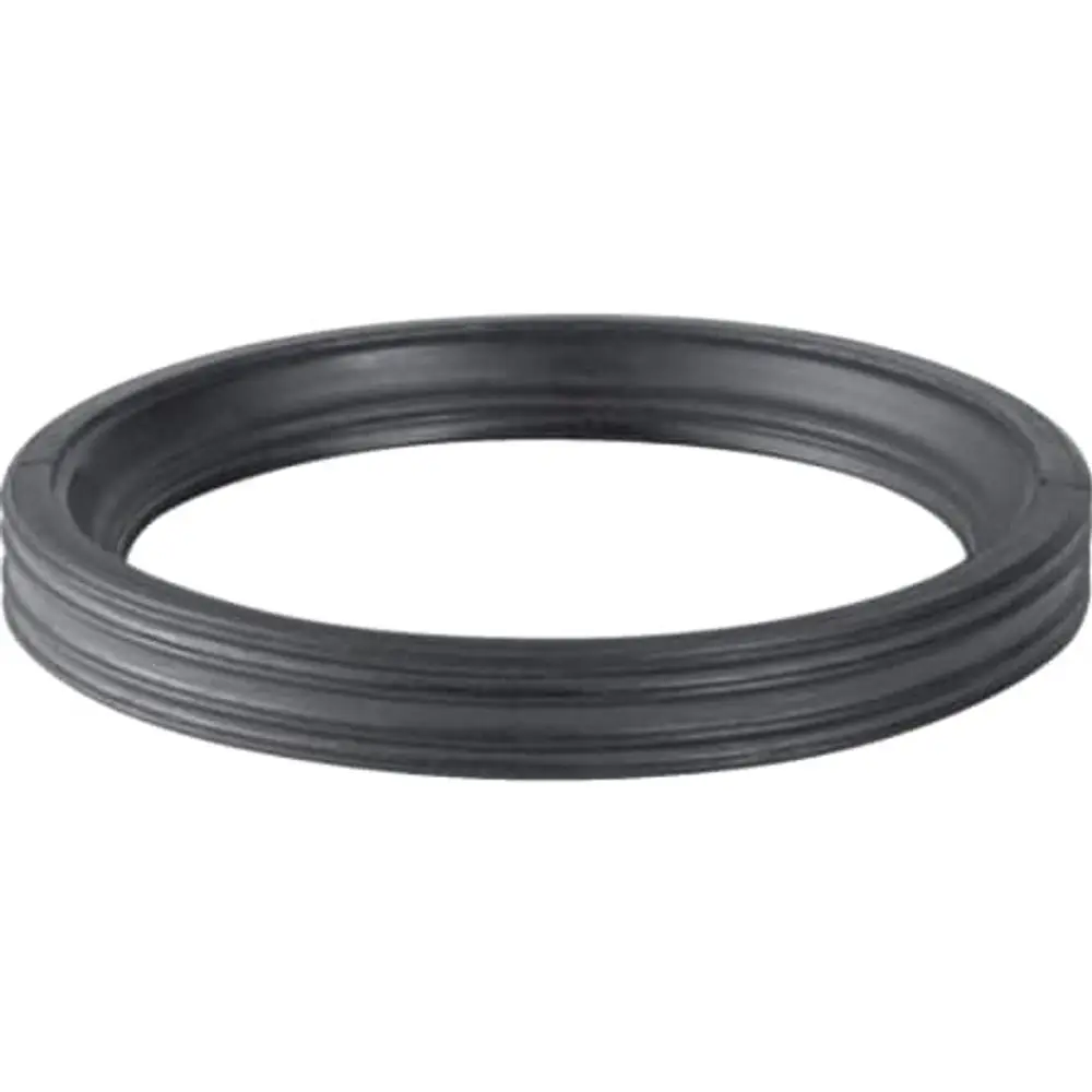 Schwarze Lippendichtung aus EPDM, rund und profilierter Rand, geeignet für Anwendungen von Geberit.