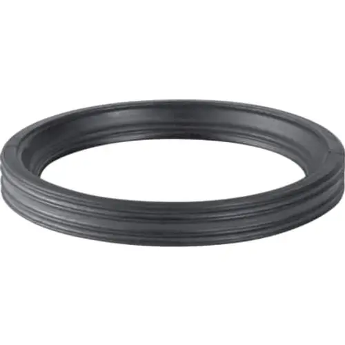 Schwarze Lippendichtung aus EPDM, rund und profilierter Rand, geeignet für Anwendungen von Geberit.
