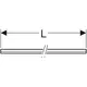 Ein eingelegtes Band für Rohrschellen, dargestellt in schematischer Form mit Längenangabe, gefertigt von Geberit.