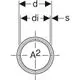 Geberit Rohr mit Muffe, skizziert mit Durchmessern und Abmessungen für Installation. Darstellung der geometrischen Formen und Maße in einem technischen Diagramm.