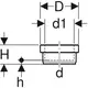 Schematische Darstellung einer PE Anschlusssteckmuffe mit Rundschnurring, gefertigt von Geberit. Maße und Details sind klar dargestellt.