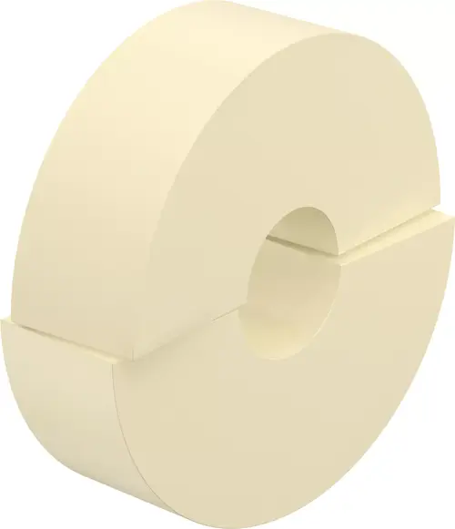 Heller Ecoflex Reduzierring von Uponor mit einem charakteristischen, runden Durchmesser und einer Aussparung in der Mitte, geeignet für verschiedene Installationen.