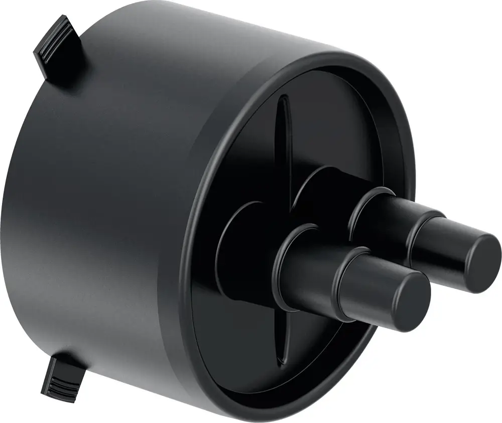 Gummi-Endkappe mit zwei Ausgängen, geeignet für Rohrsysteme. Produkt von Uponor, designed zur sicheren Abdichtung von Rohrverbindungen.