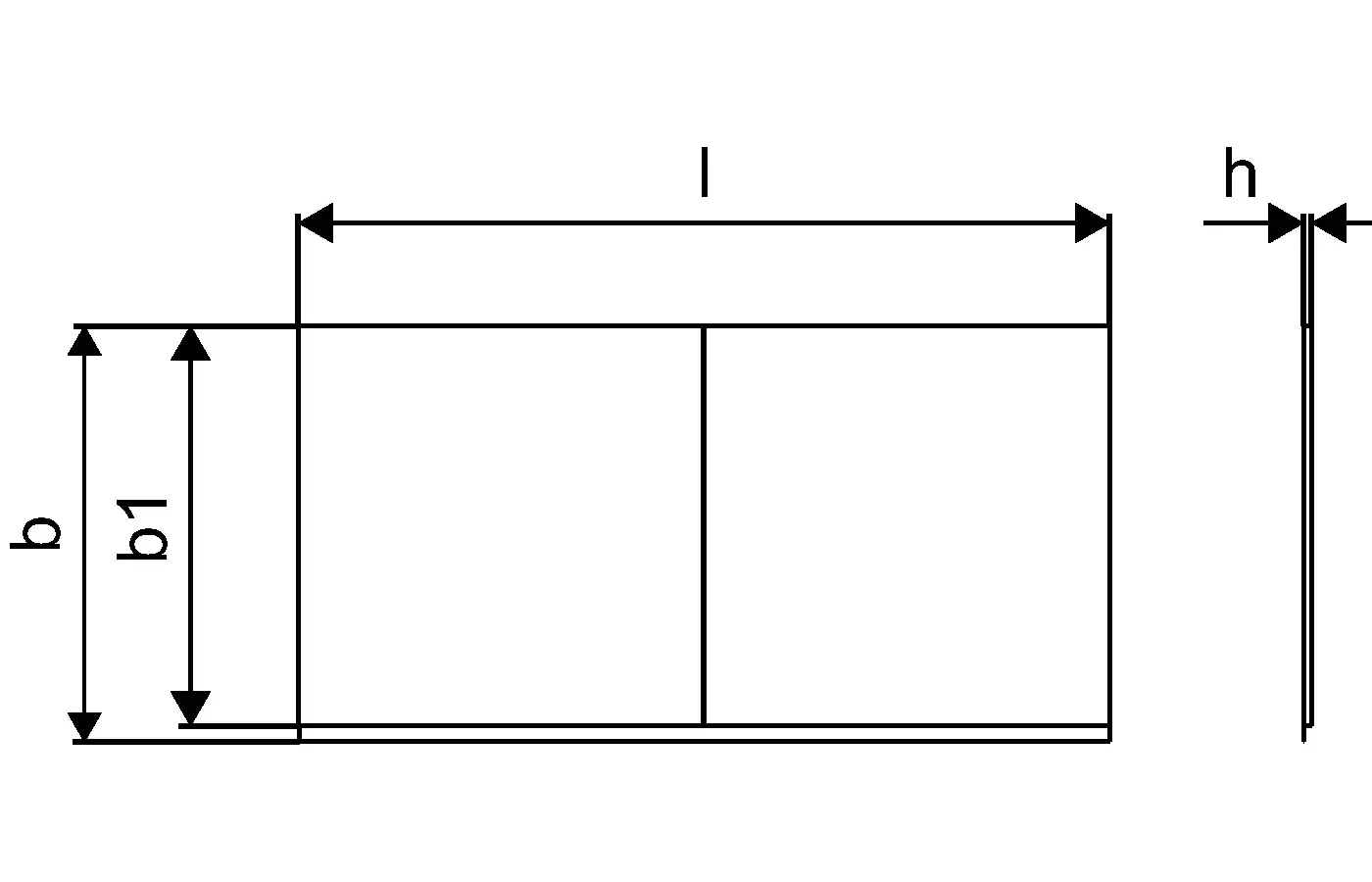 Produktbild eines Panels mit zwei separaten Bereichen. Die Struktur ist flach und zeigt eine einfache, gerade Form. Produkt ist von der Marke Uponor.