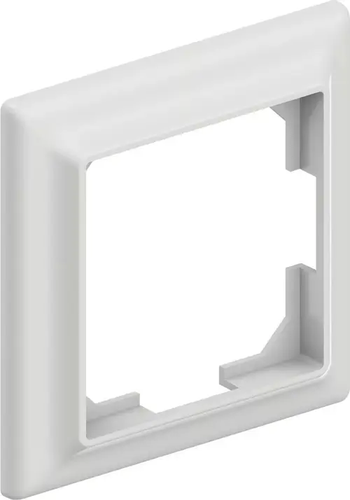 Weiße Wandblende mit rechteckiger Aussparung, vermutlich zur Montage eines Heizungssteuergeräts. Produkt stammt von Uponor.