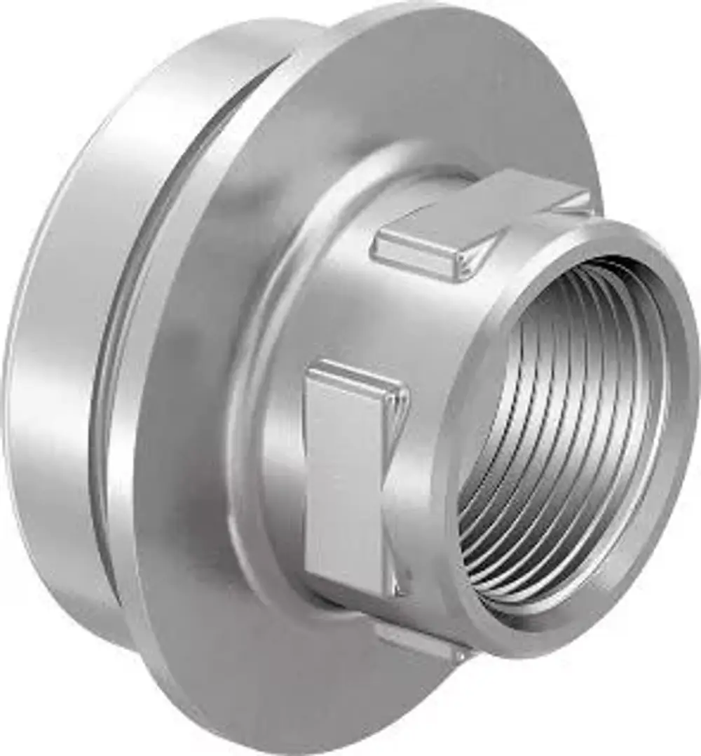 Gewindeadapter aus Metall mit Innengewinde. Geeignet für Rohrverbindungen, hergestellt von Uponor.