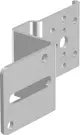 Montagewinkel aus Aluminium mit verschiedenen Bohrungen für die Installation, geeignet für Anwendungen von Uponor.