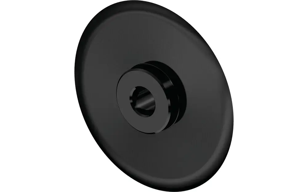 Schwarzes, rundes Schneidrad mit zentraler Aufnahme, hergestellt von Uponor, geeignet für präzise Schneidarbeiten.