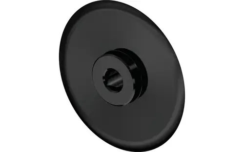Schwarzes, rundes Schneidrad mit zentraler Aufnahme, hergestellt von Uponor, geeignet für präzise Schneidarbeiten.