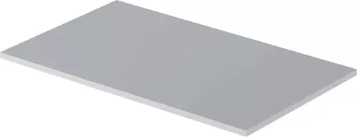 Graues, flaches Paneel von Uponor auf weißem Hintergrund, mit gleichmäßiger Oberfläche und rechteckiger Form.