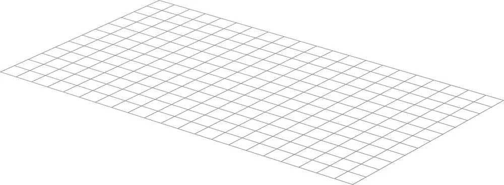 Stahlmatte auf einer geneigten Fläche mit einem grauen Gittermuster. Hersteller ist Uponor. Mattenstruktur gut sichtbar.