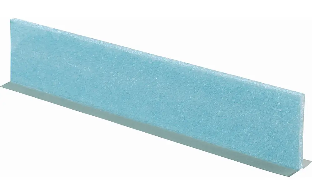 Multi Dehnungsfugenprofil von Uponor, in blauer Farbe, mit gerader Kante und einer flachen Basis zur Montage.