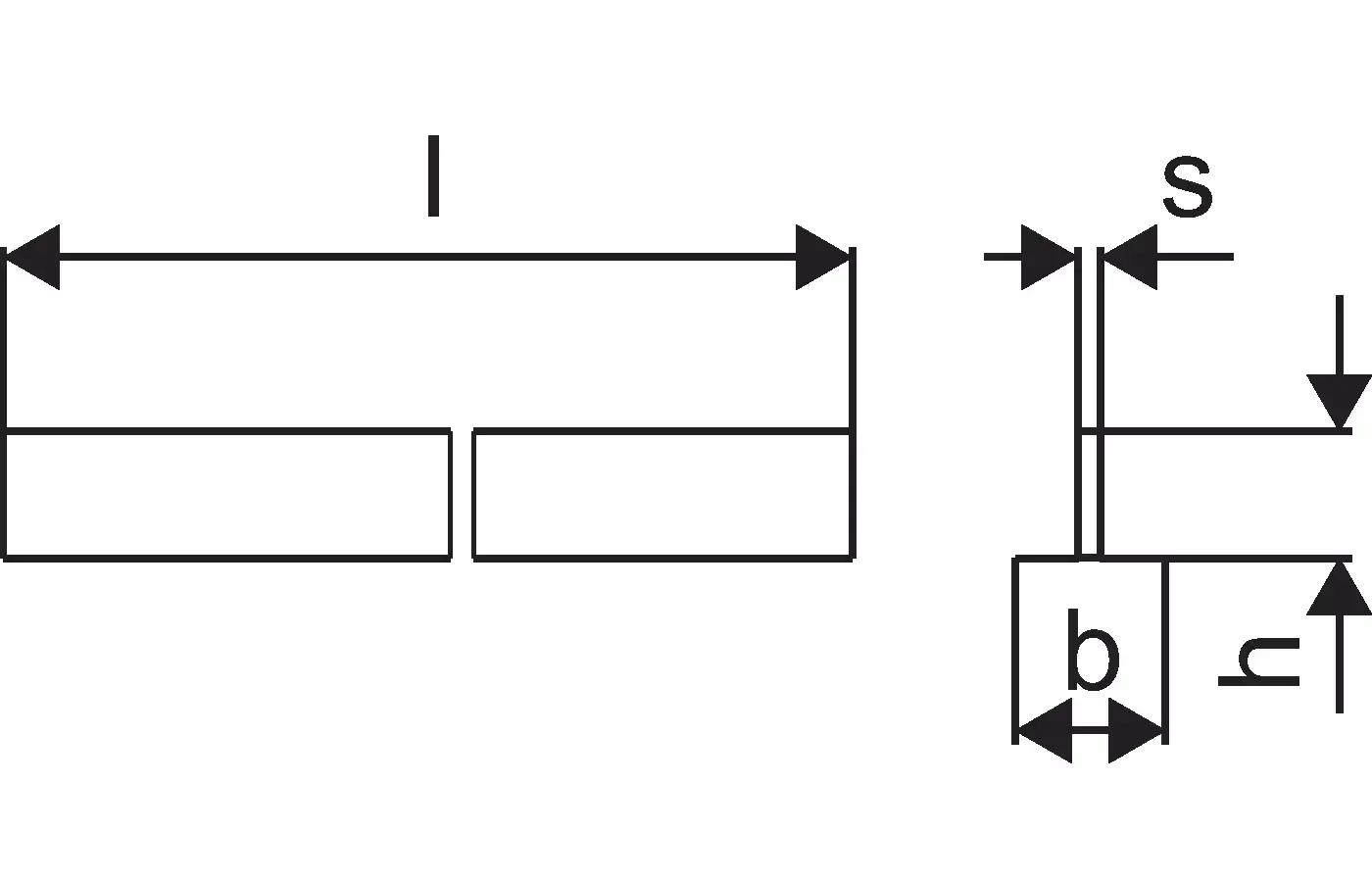 Schwarz-weiß technisches Diagramm eines Bewegungsfugenprofils, mit Maßen und Schnittdarstellung, hergestellt von Uponor.