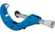 Multi Rohrschneider der Marke Uponor in blauer Ausführung mit einem geschwungenen Design, geeignet zum Schneiden von Rohren. Sichtbare Bedienelemente zur Anpassung des Schneidmechanismus.