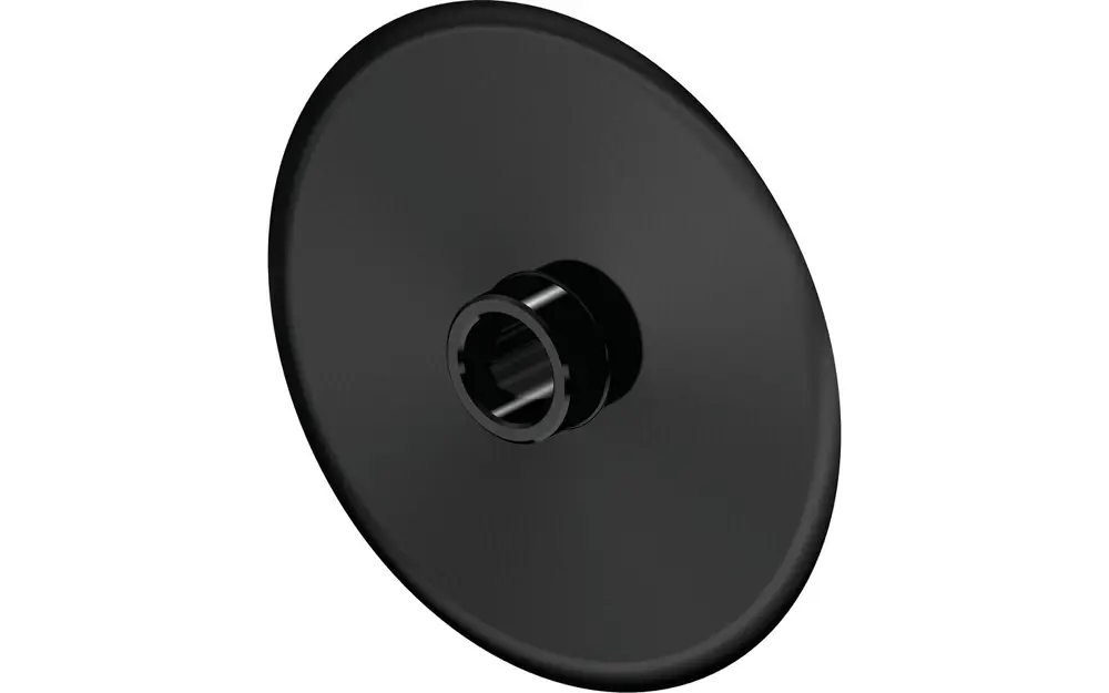Schwarzes Ersatzschneidrad mit zentralem Befestigungsmechanismus, geeignet für verschiedene Anwendungen. Produkt von Uponor.