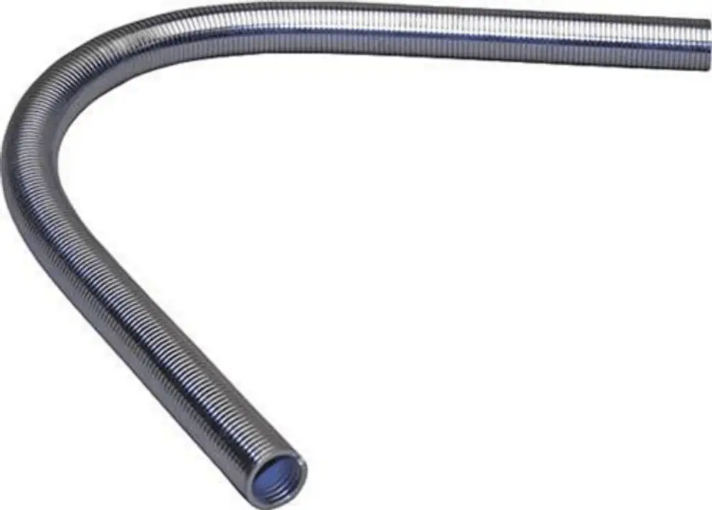 Flexibles Metallrohr in gebogener Form, geeignet für verschiedene Anwendungen. Produkt von Uponor für individuelle Biegeeinsätze.