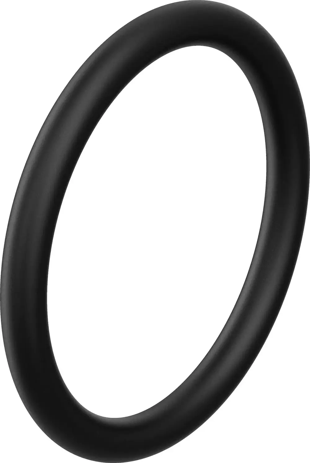 Schwarzer O-Ring vor weißem Hintergrund, geeignet für Abdrückstopfen. Produkt von Uponor. Einfaches Design ohne sichtbare Schritte oder Markierungen.