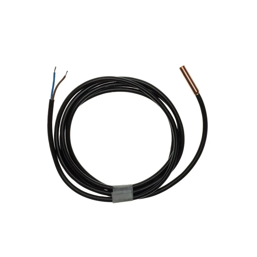 Universal-Speicherfühler mit einem schwarzen Kabel und zwei freien Drähten, hergestellt von Brötje. Der Sensor hat eine metallische Spitze zur Temperaturmessung.