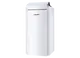 Weiße Wärmepumpe von Stiebel Eltron mit vertikalem Design und einer kontrollierten Bedieneinheit an der Oberseite.