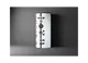 Weißer Pufferspeicher mit mehreren Anschlüssen, montiert an einer Wand. Sichtbare Elemente zur Funktionalität, Hersteller Stiebel Eltron.