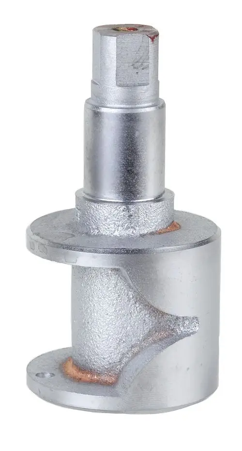 Drehschieber aus silbernem Metall, klar erkennbar in einem kompakten Design, verwendet in Mischsystemen von Resideo.