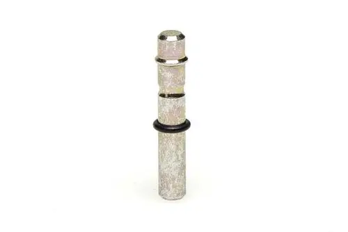 Grau-beschichteter Mitnehmerstift mit drei Rillen und schwarzem O-Ring, für die Verwendung in Produkten der Marke Resideo.