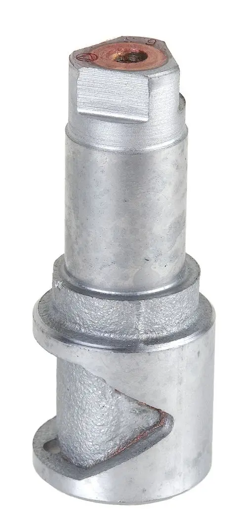 Drehschieber aus Metall, zylindrische Form mit einer flachen Basis und Sechskantanschluss, erkennbar durch die typische Bauweise von Resideo.