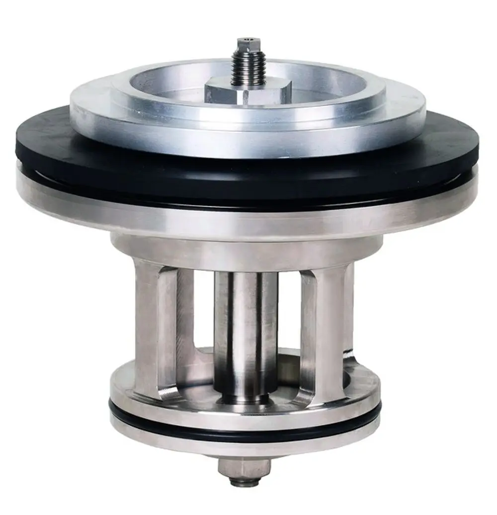 Resideo Ventileinsatz mit Metall- und Gummikomponenten, zur Integration in Systeme für Durchmesser DN 150-200, abgebildet auf weißem Hintergrund.
