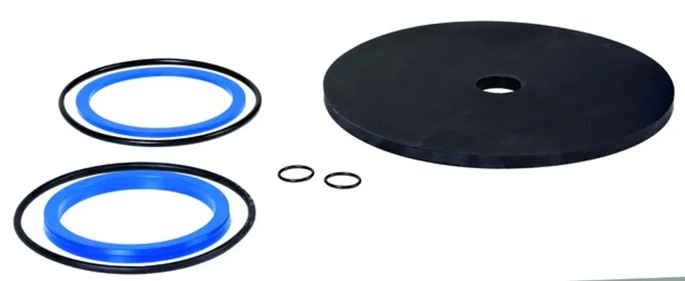 Dichtungsset bestehend aus mehreren Gummidichtungen und Ringen, geeignet für Resideo-Produkte. Enthält schwarze und blaue Dichtungen in unterschiedlichen Formen und Größen.