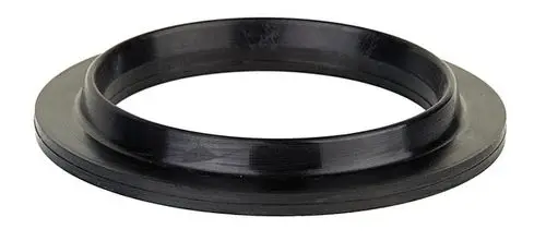 Schwarzer Lippendichtring aus elastischem Material, hergestellt von Resideo, mit flachem Rand und kreisförmigem Innendurchmesser zur Abdichtung in technischen Anwendungen.
