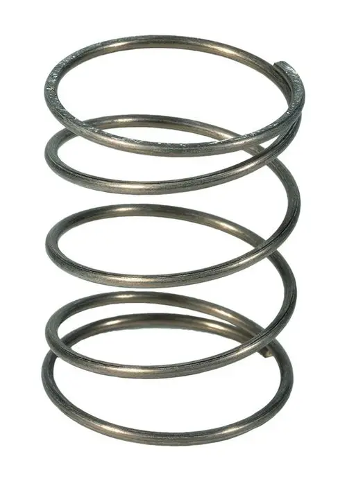 Metallische Feder mit mehreren Windungen, hergestellt von Resideo, zur Anwendung in einem Rückspülsystem.