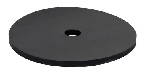 Schwarze gummierte Membran mit mittigem Loch, geeignet für Druckminderer. Produkt von Resideo zur Verwendung in entsprechenden Anlagen.