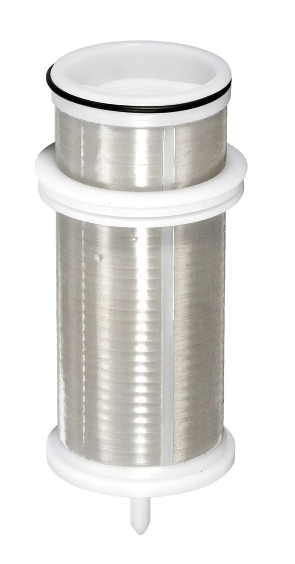Filtereinsatz aus Metall mit Kunststoffteilen, geeignet für verschiedene Anwendungen. Das Produkt gehört zur Marke Resideo.
