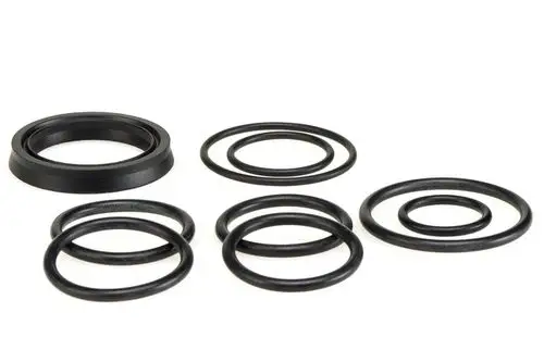Dichtungen in verschiedenen Größen, hauptsächlich schwarze O-Ringe und eine Abdeckung, passend für Resideo Produkte, zur Anwendung in Dichtungsanwendungen.